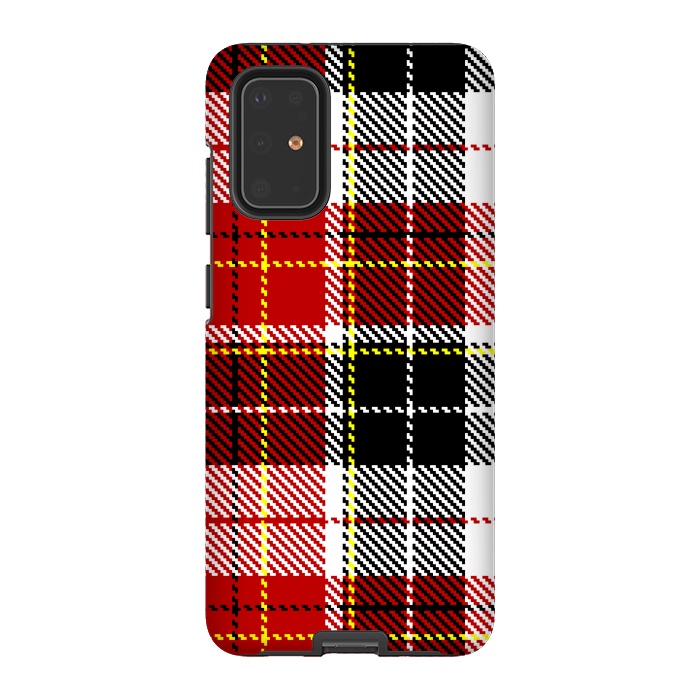 Galaxy S20 Plus StrongFit RED AND  BLACK CHECKS by MALLIKA