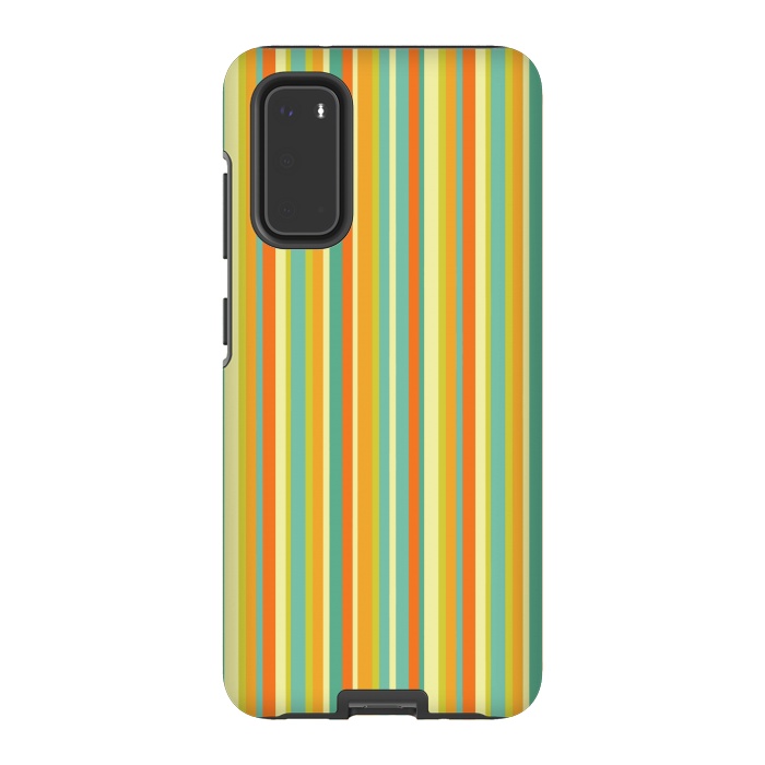Galaxy S20 StrongFit MULTI COLOURED LINES 2 by MALLIKA