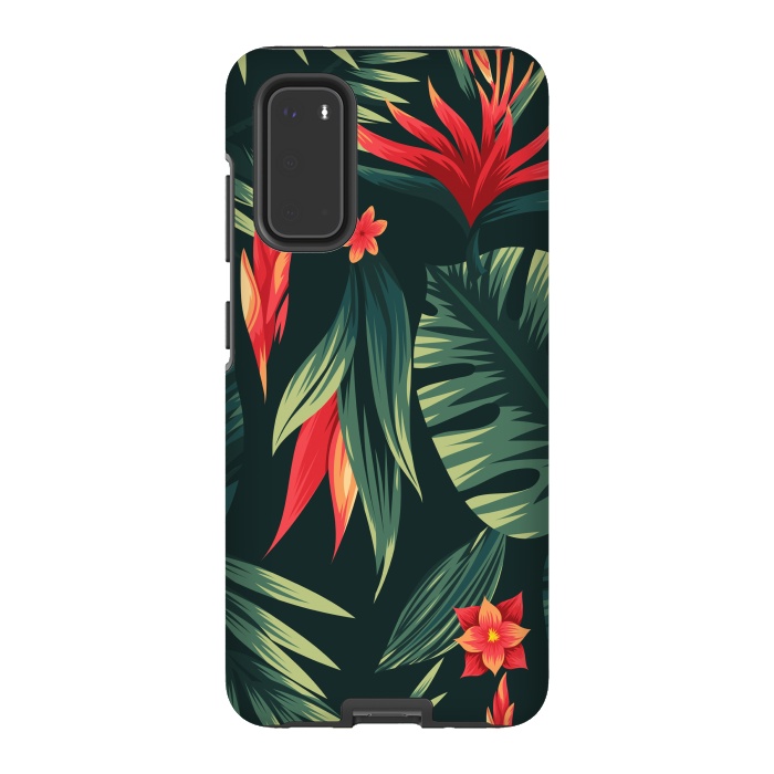 Galaxy S20 StrongFit tropical blossom by haroulita
