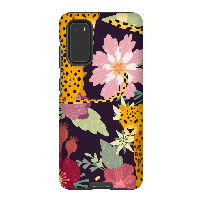 Galaxy S20 StrongFit floral leopard by haroulita