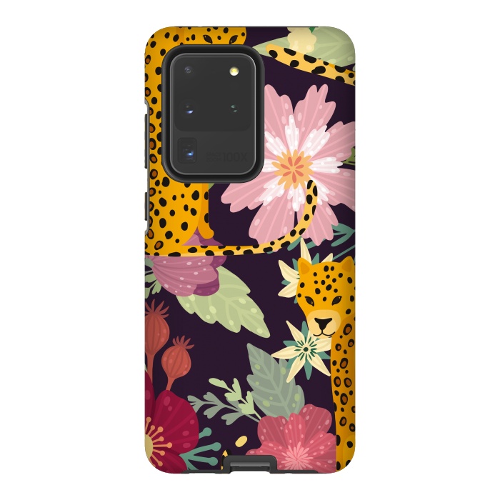 Galaxy S20 Ultra StrongFit floral leopard by haroulita