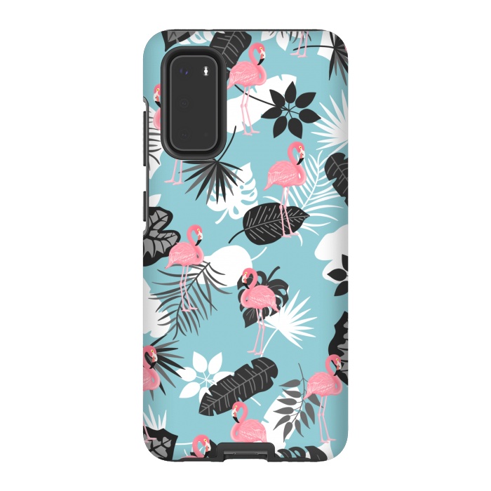 Galaxy S20 StrongFit Pink flamingo by Jms