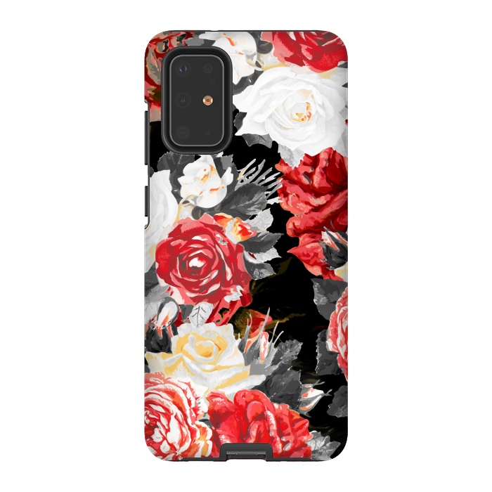 Galaxy S20 Plus StrongFit Red and white roses by Oana 