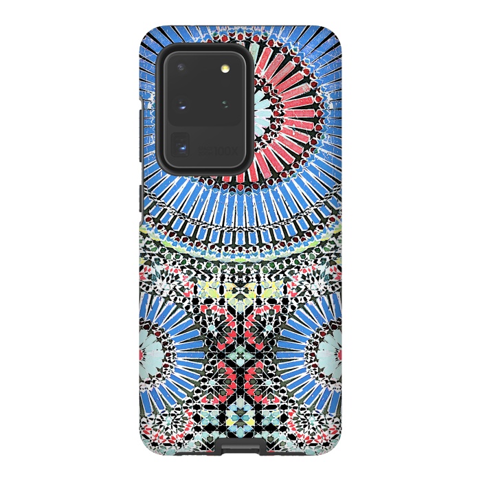 Galaxy S20 Ultra StrongFit Colorful Moroccan inspired mosaic tiles by Oana 