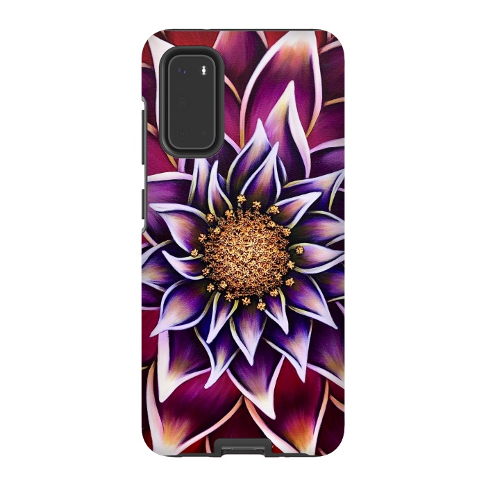 Galaxy S20 StrongFit Gilded Dahlia by Denise Cassidy Wood