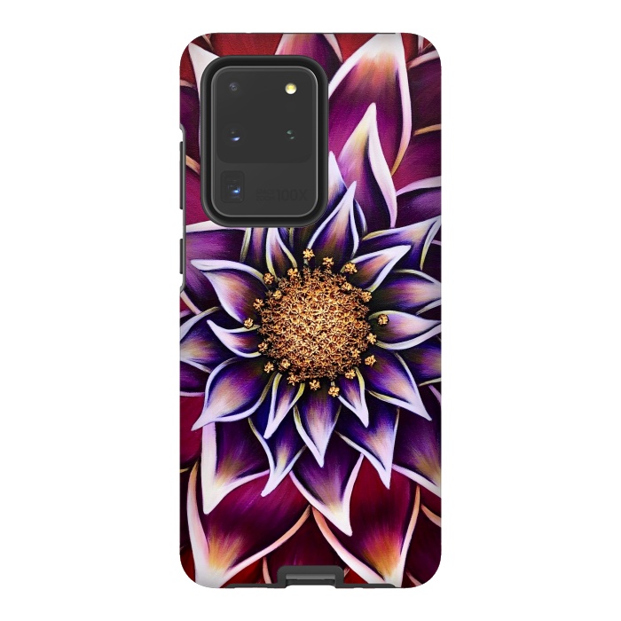 Galaxy S20 Ultra StrongFit Gilded Dahlia by Denise Cassidy Wood