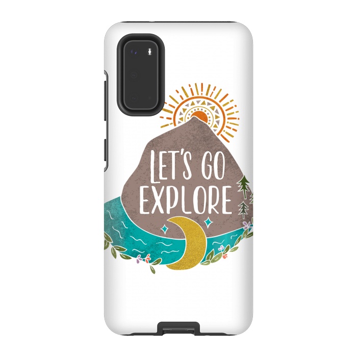 Galaxy S20 StrongFit Let's Go Explore by Pom Graphic Design