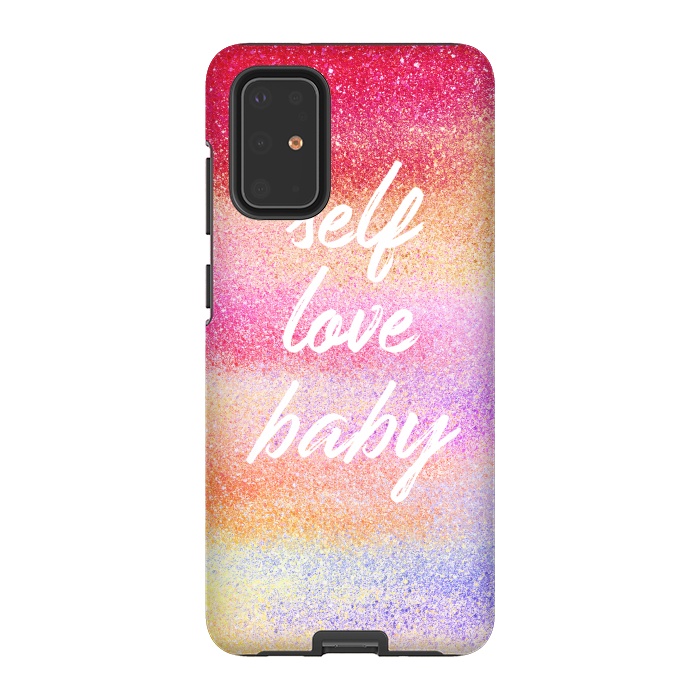 Galaxy S20 Plus StrongFit Self Love colorful gradient glitter by Oana 