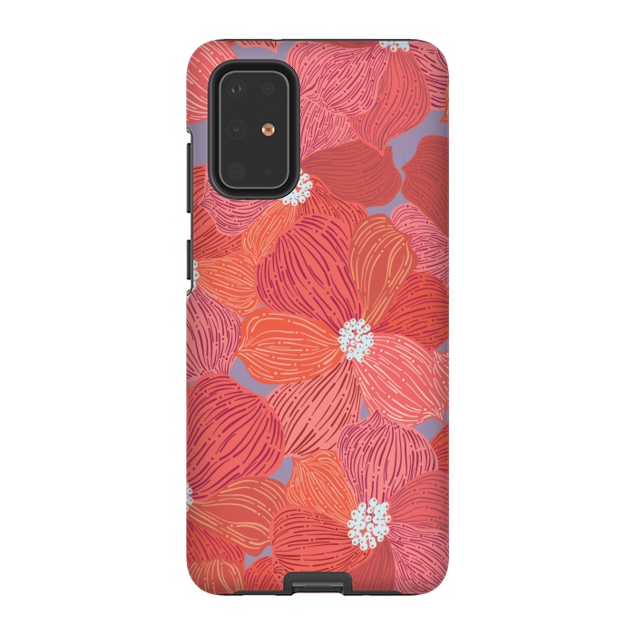 Galaxy S20 Plus StrongFit Coral floral by Nina Leth