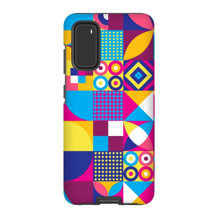 Galaxy S20 StrongFit multi colour abstract pattern 3  by MALLIKA