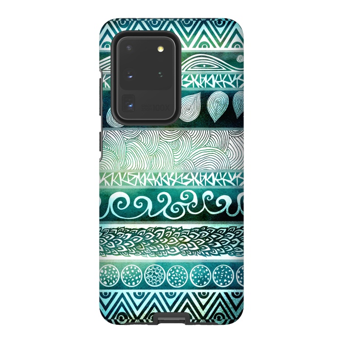 Galaxy S20 Ultra StrongFit Dreamy Tribal II by Pom Graphic Design