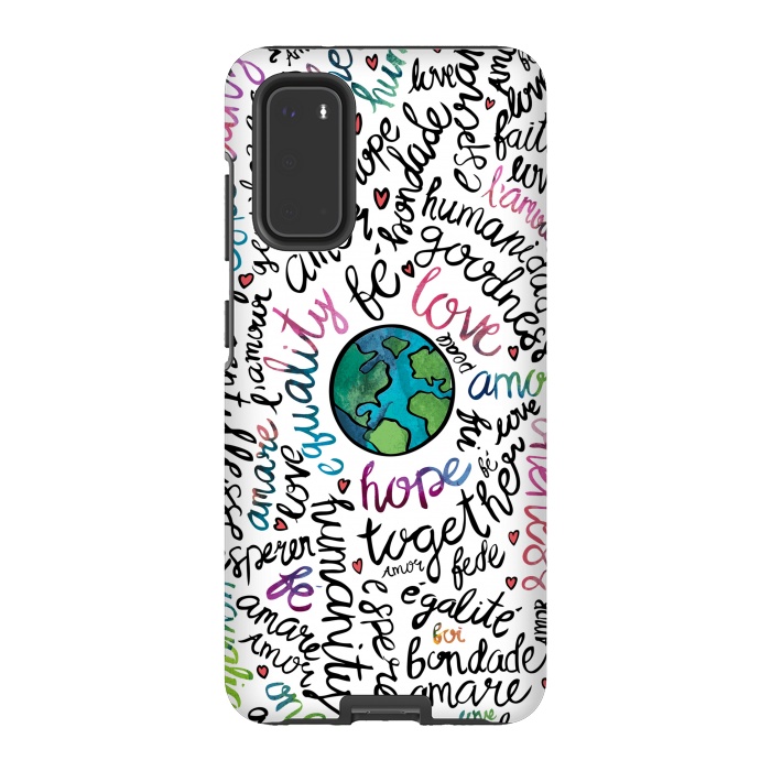 Galaxy S20 StrongFit Inspirational World II by Pom Graphic Design