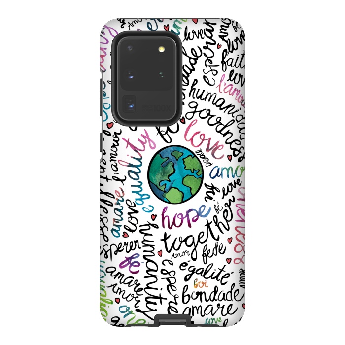 Galaxy S20 Ultra StrongFit Inspirational World II by Pom Graphic Design