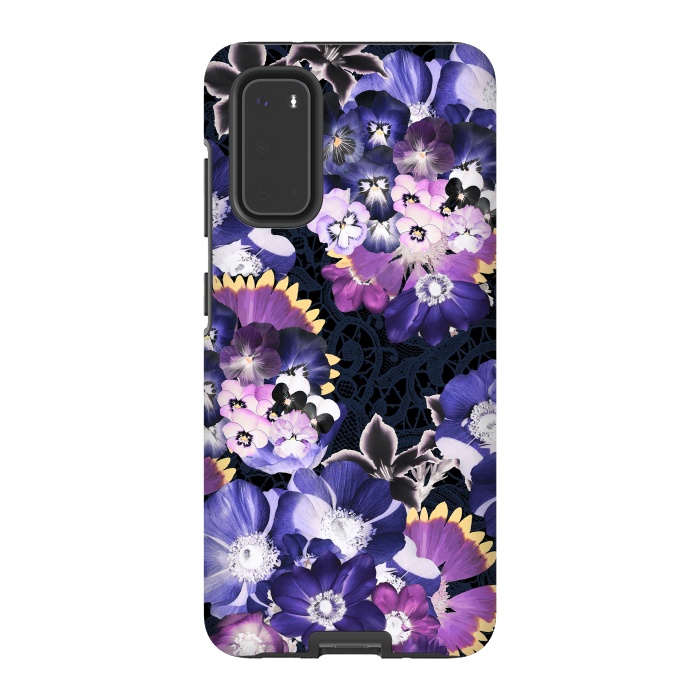 Galaxy S20 StrongFit Purple flowers collage by Oana 