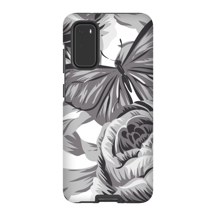 Galaxy S20 StrongFit minimal floral butterfly by haroulita