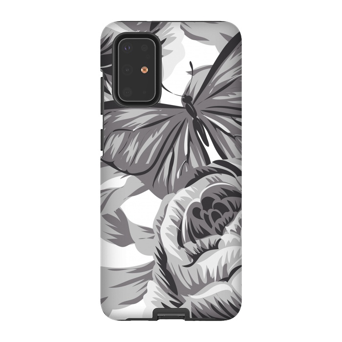 Galaxy S20 Plus StrongFit minimal floral butterfly by haroulita
