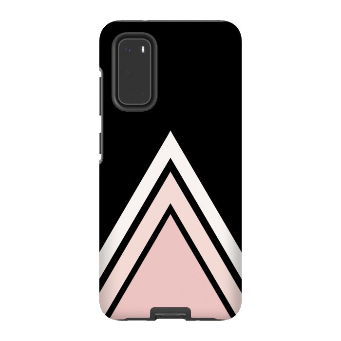 Galaxy S20 StrongFit Pink triangles by Jms