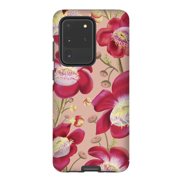 Galaxy S20 Ultra StrongFit Cannonball Tree Pattern - Blush by Anis Illustration