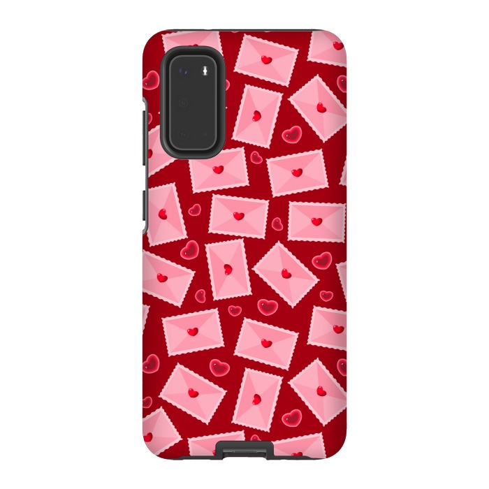 Galaxy S20 StrongFit PINK LOVE LETTERS  by MALLIKA