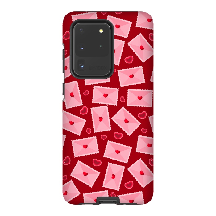Galaxy S20 Ultra StrongFit PINK LOVE LETTERS  by MALLIKA