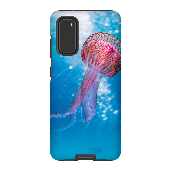 Galaxy S20 StrongFit Shallow Focus Photo of Pink and Brown Jellyfish by Winston