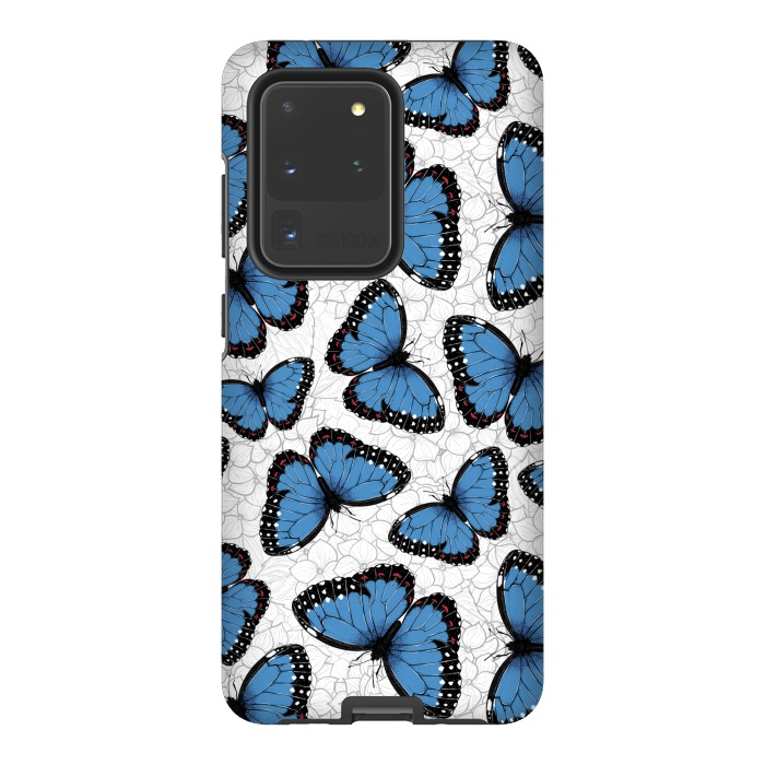 Galaxy S20 Ultra StrongFit Blue morpho butterflies by Katerina Kirilova