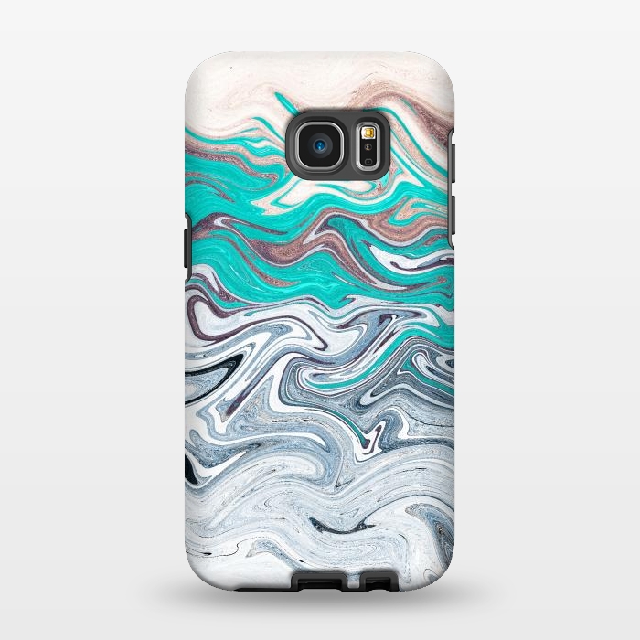 Galaxy S7 EDGE StrongFit The liquid marble beach by Steve Wade (Swade)