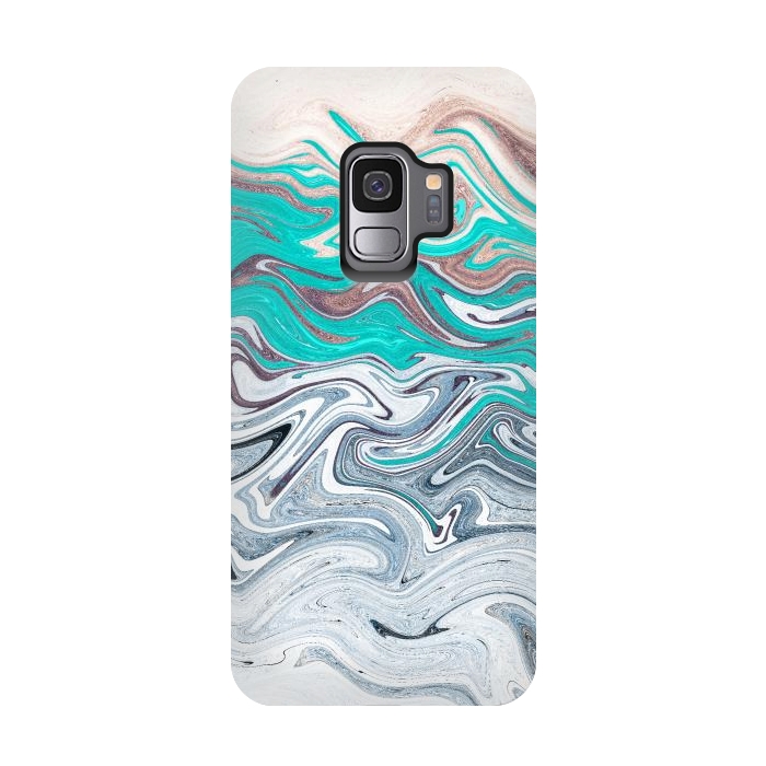 Galaxy S9 StrongFit The liquid marble beach by Steve Wade (Swade)