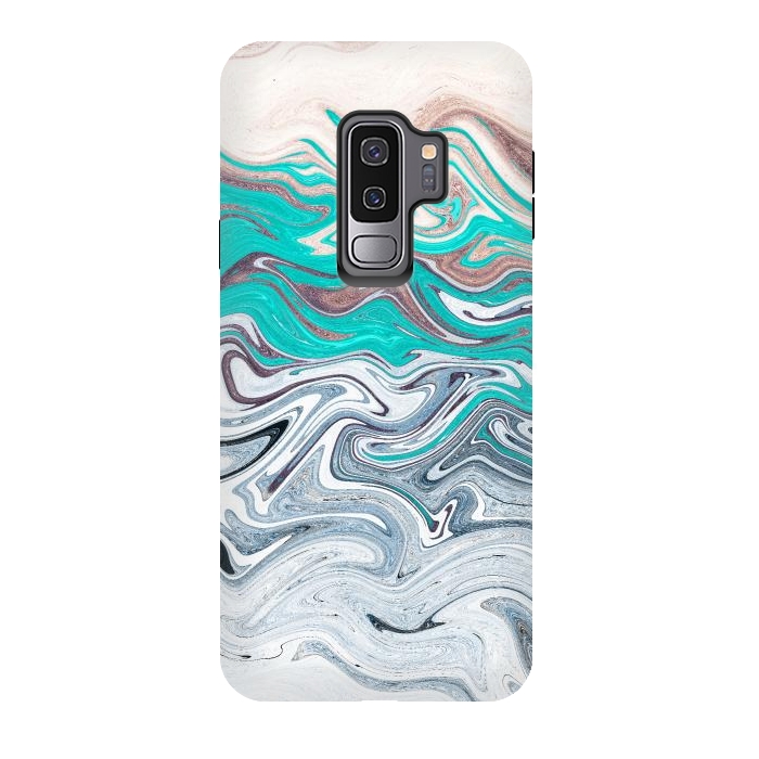 Galaxy S9 plus StrongFit The liquid marble beach by Steve Wade (Swade)