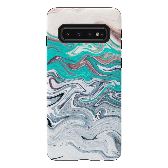 Galaxy S10 StrongFit The liquid marble beach by Steve Wade (Swade)
