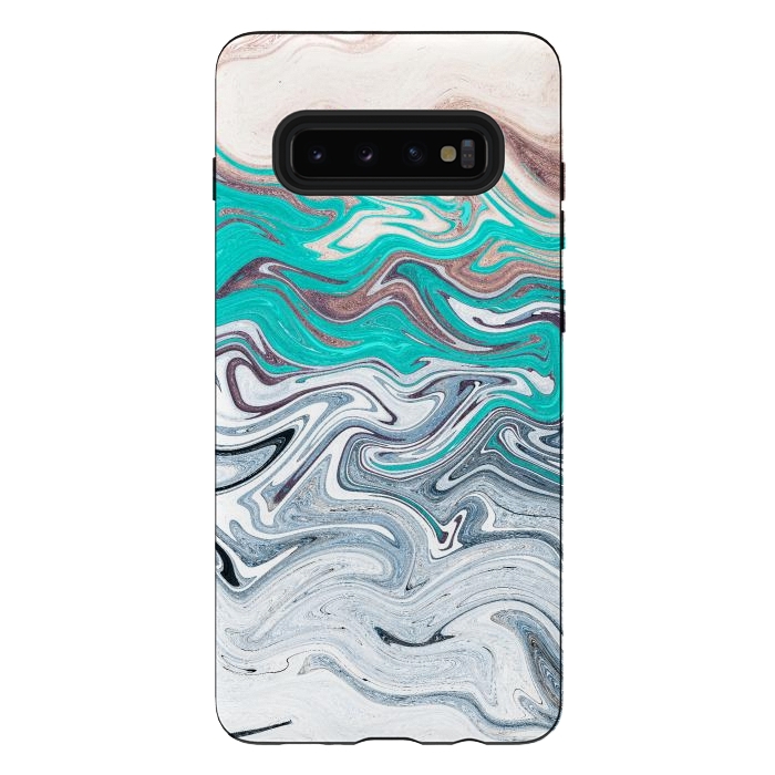 Galaxy S10 plus StrongFit The liquid marble beach by Steve Wade (Swade)