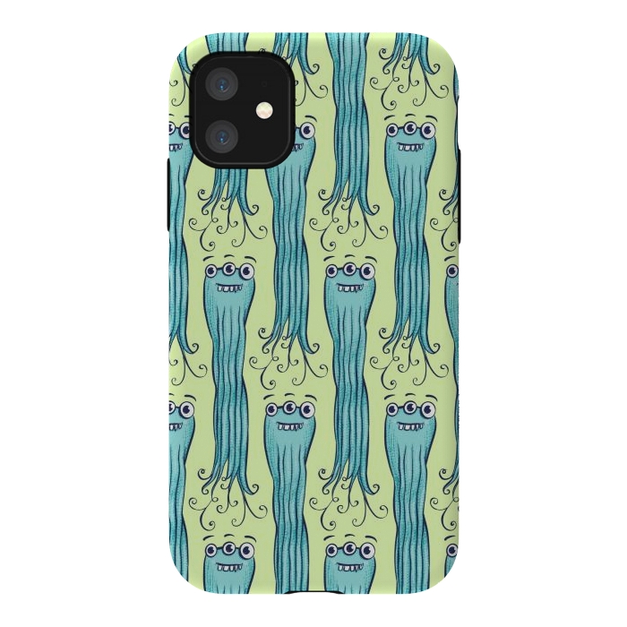 iPhone 11 StrongFit Cute Octopus Sea Monster Character by Boriana Giormova