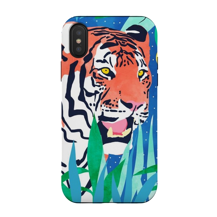 iPhone Xs / X StrongFit Tiger Forest by Uma Prabhakar Gokhale