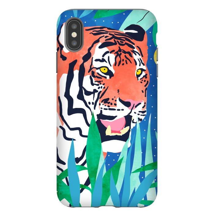 iPhone Xs Max StrongFit Tiger Forest by Uma Prabhakar Gokhale