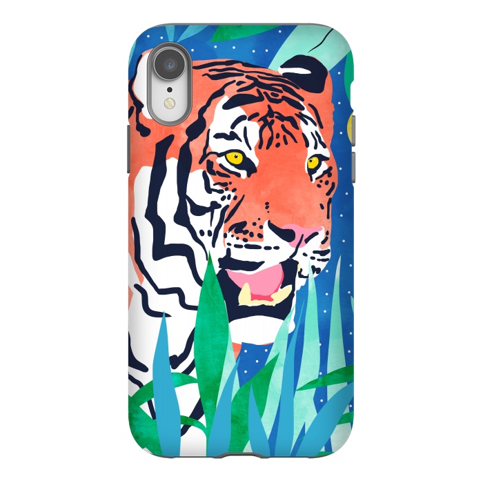 iPhone Xr StrongFit Tiger Forest by Uma Prabhakar Gokhale