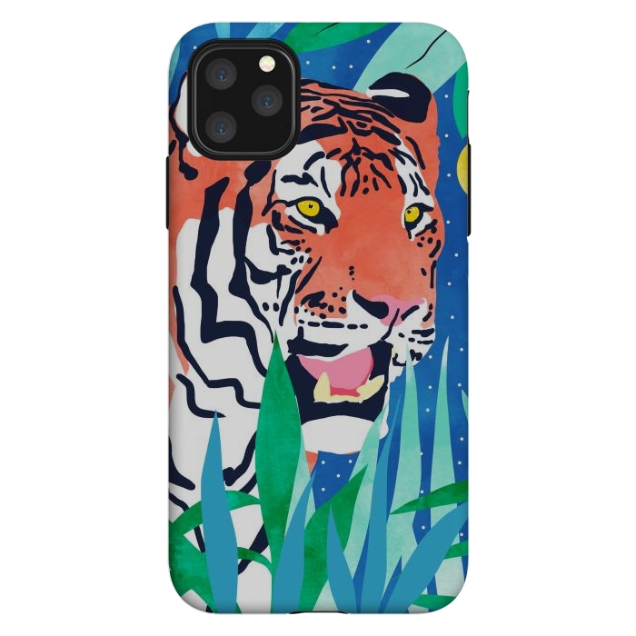 iPhone 11 Pro Max StrongFit Tiger Forest by Uma Prabhakar Gokhale