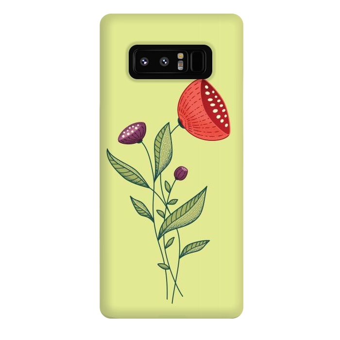 Galaxy Note 8 StrongFit Spring Flowers Abstract Botanical Line Art by Boriana Giormova