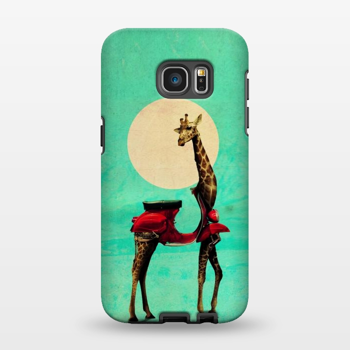 Galaxy S7 EDGE StrongFit Giraffe Scooter by Ali Gulec