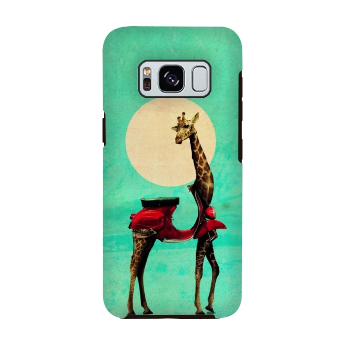 Galaxy S8 StrongFit Giraffe Scooter by Ali Gulec