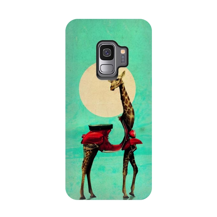 Galaxy S9 StrongFit Giraffe Scooter by Ali Gulec