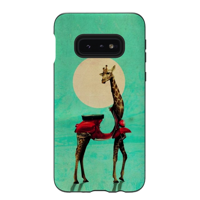 Galaxy S10e StrongFit Giraffe Scooter by Ali Gulec