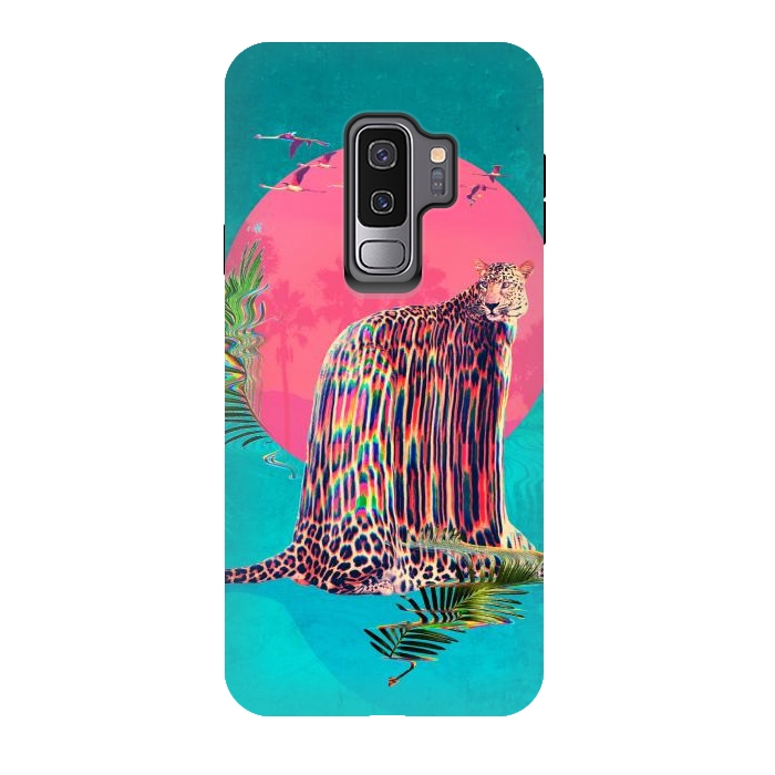 Galaxy S9 plus StrongFit Glitch Jaguar by Ali Gulec