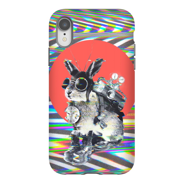 iPhone Xr StrongFit Time Traveler Bunny by Ali Gulec