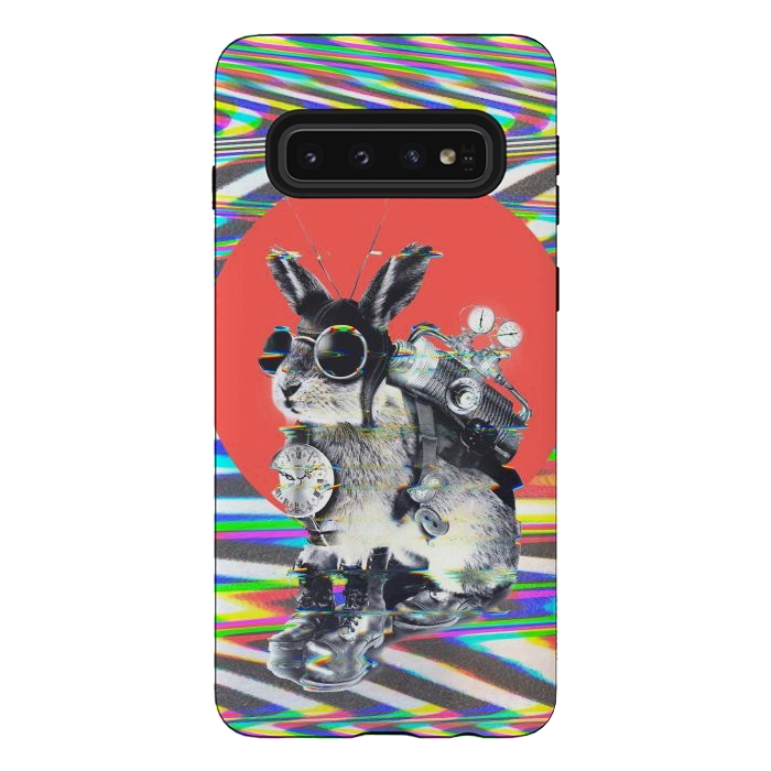 Galaxy S10 StrongFit Time Traveler Bunny by Ali Gulec