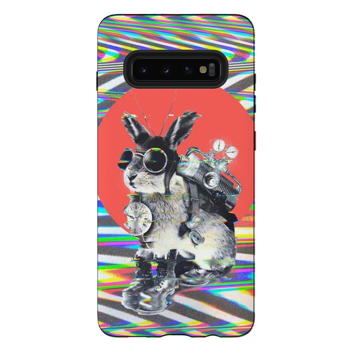 Galaxy S10 plus StrongFit Time Traveler Bunny by Ali Gulec