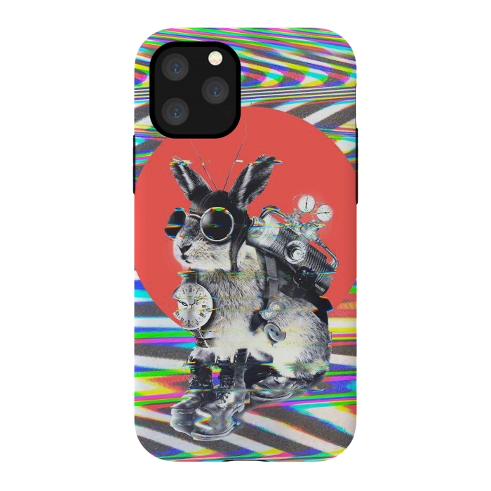 iPhone 11 Pro StrongFit Time Traveler Bunny by Ali Gulec