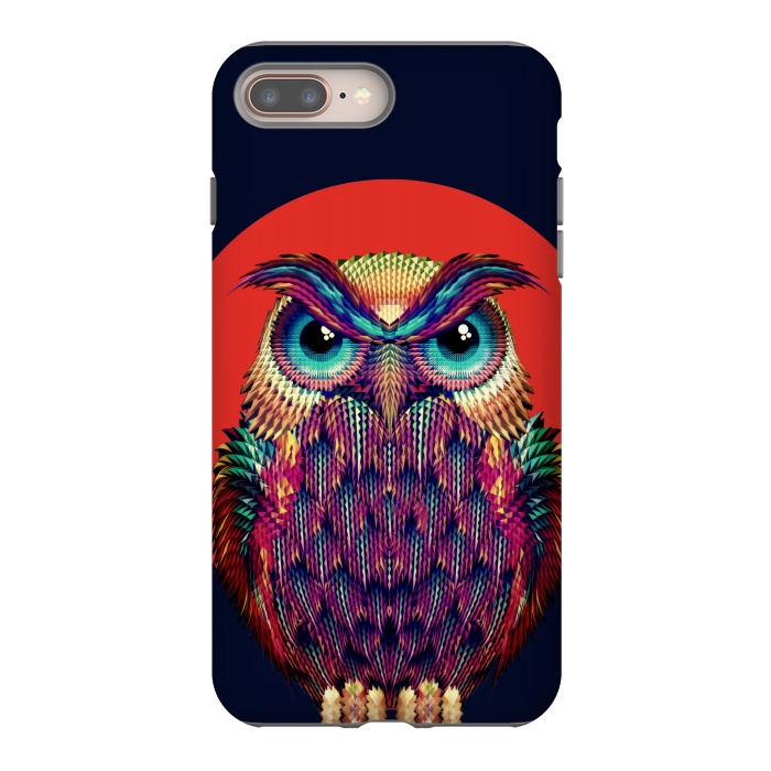 iPhone 7 plus StrongFit Geometric Owl by Ali Gulec