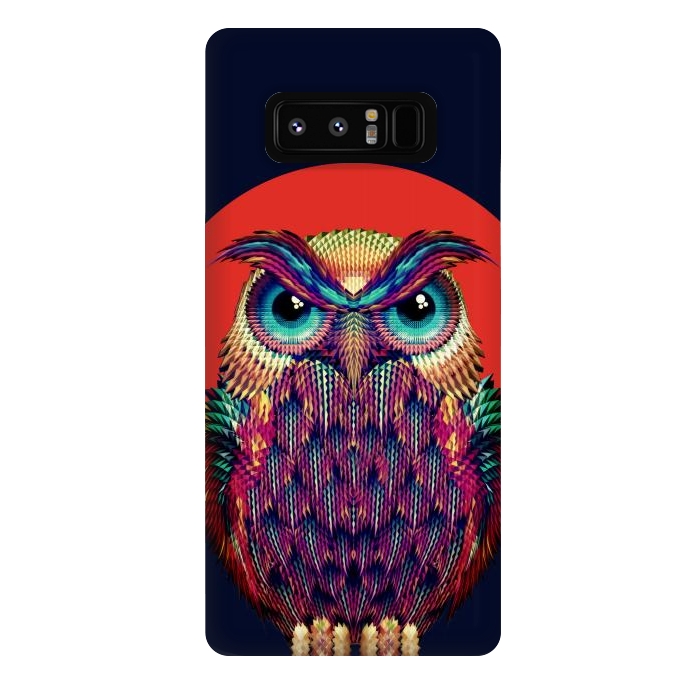 Galaxy Note 8 StrongFit Geometric Owl by Ali Gulec