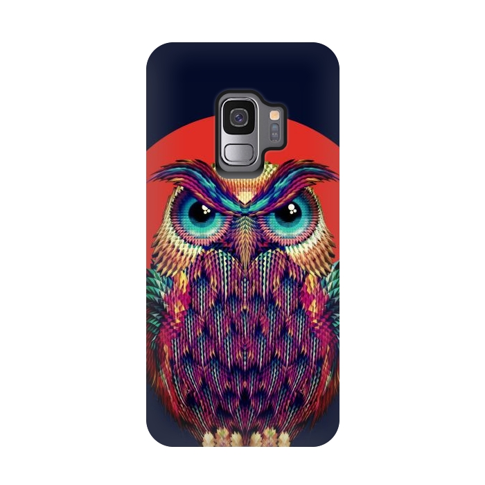 Galaxy S9 StrongFit Geometric Owl by Ali Gulec