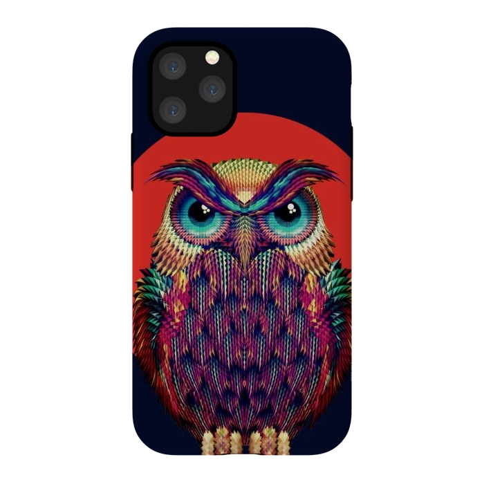 iPhone 11 Pro StrongFit Geometric Owl by Ali Gulec